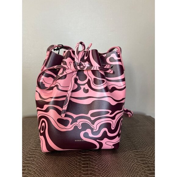 MANSUR GAVRIEL Mini Bucket Bag Leather Flamingo Pink - Picture 2 of 10